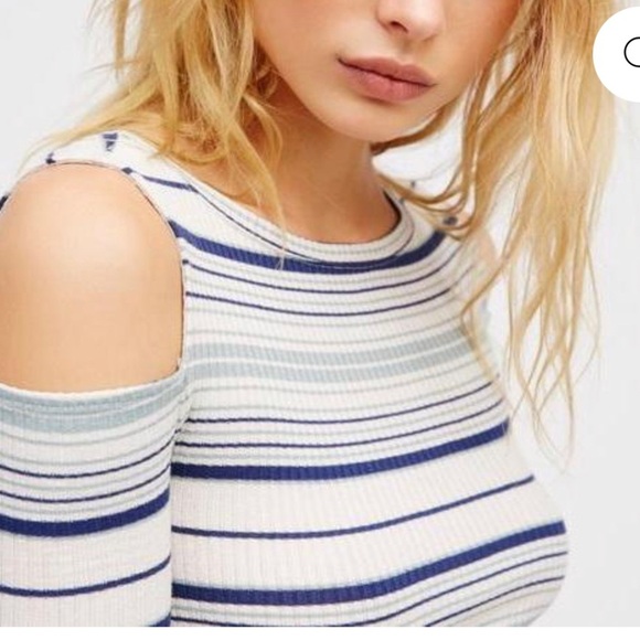 Striped Cold Shoulder Top by free people - Picture 2 of 6